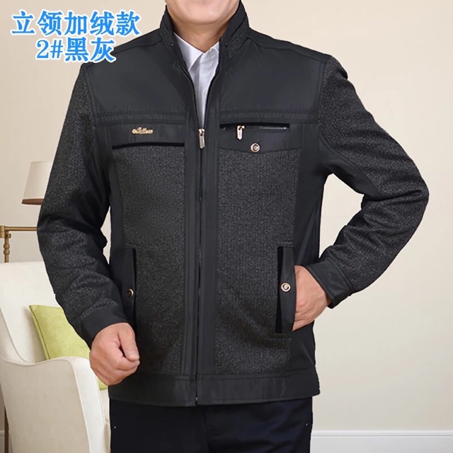 Áo khoác trung niên nam giới nót nỉ. Sz L-4xl.