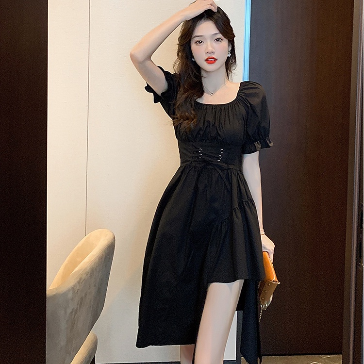 Váy tay phồng đầm khoét eo váy cá tính váy nữ xinh đầm dự tiệc sang trọng đầm thiết kế váy midi váy sang chảnh Váy dạ hội đầm công sở váy hàn quốc váy trắng