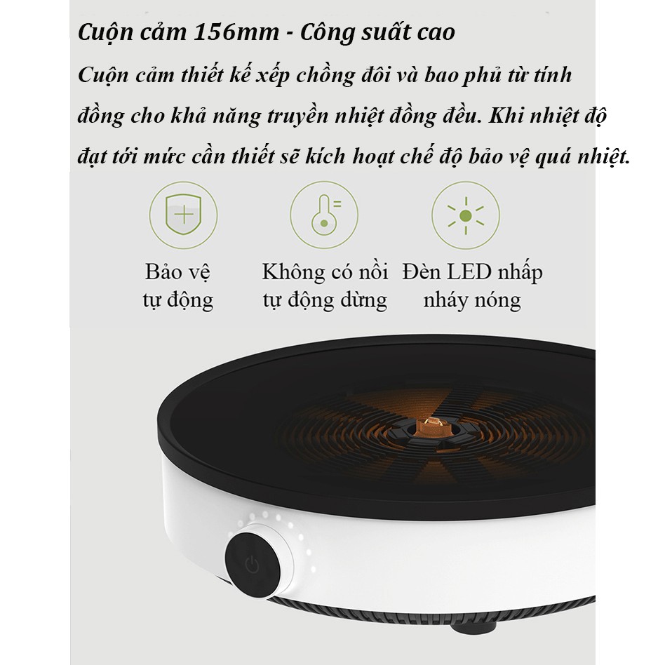 Bếp Từ Đơn - Bếp Từ Xiaomi Đa Năng Công Suất 2200W - Bảo Hành 6 Tháng VT122