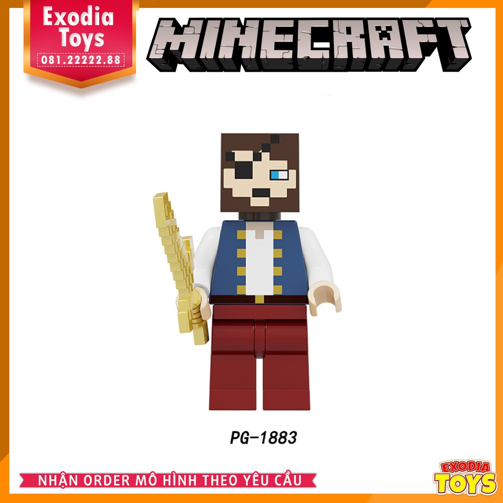 Xếp hình Minifigure nhân vật trò chơi Minecraft - Đồ Chơi Lắp Ghép Sáng Tạo - POGO PG8214