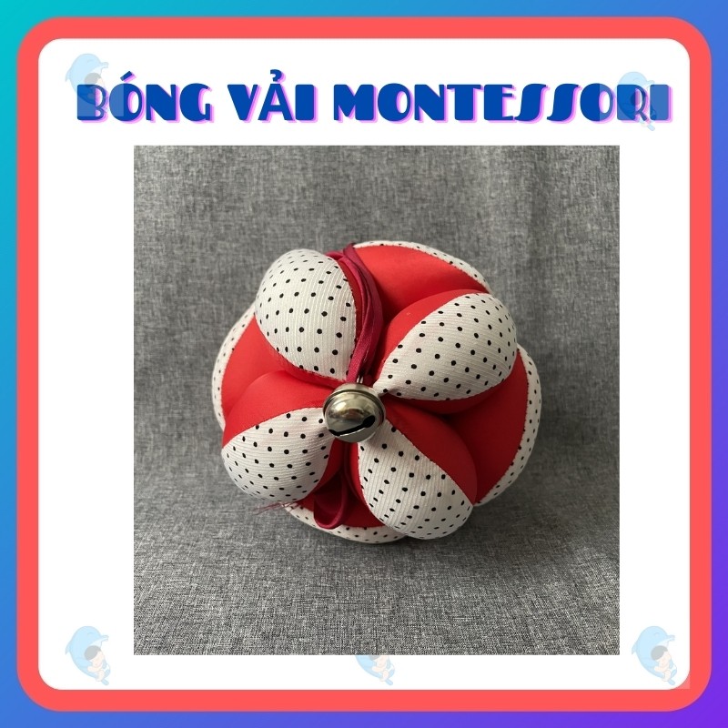 Bóng Múi Vải Montessori Giúp Kích Thích Thị Giác, Vận Động, Tập/Luyện Chân Dành Cho Bé Sơ Sinh Đến 1 Tuổi
