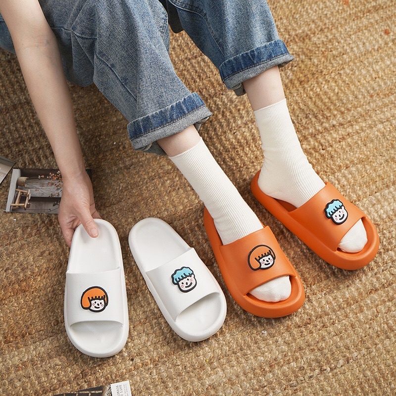 Dép nữ bánh mì thời trang đẹp quai ngang xinh cute JAENIA DL005