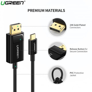 Cáp chuyển usb type-c to displayport dài 1,5m ugreen 50994 cao cấp