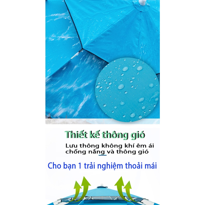 Ô Câu Cá Che Nắng Che Mưa Dù Câu Cá 2 Tầng Dã Ngoại Cao Cấp