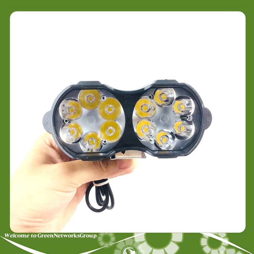 Bộ đèn trợ sáng L15 12 Led dành cho xe máy ô tô