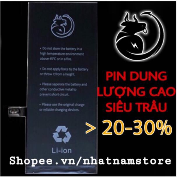 Pin Siêu Trâu ĐT táo Bison Dung Lượng Cao Cho 6/6S/6P/6sP/7/7Plus