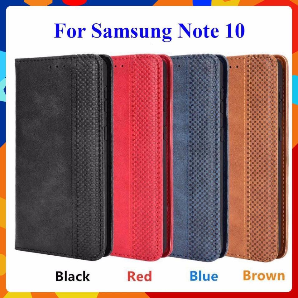 Bao da dạng ví Samsung Note 10  hit nam châm, ngăn đựng thẻ ATM tiền tiện lợi