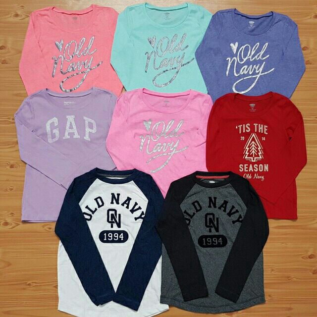 Áo thun dài tay Oldnavy bé gái size đại