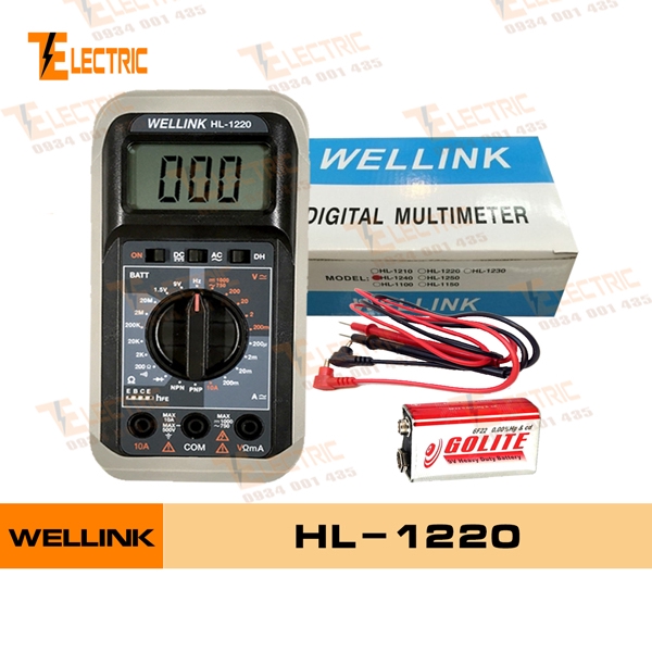 WELLINK HL - 1220 Đồng Hồ Đo Điện Vạn Năng Điện Tử Wellink HL 1220