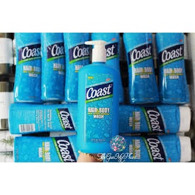 Sữa tắm gội Coast Hair & Body Wash cho nam 946ml có vòi