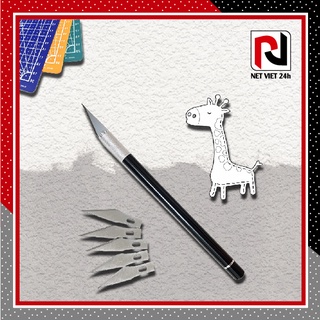 Dụng cụ cắt & lắp ráp mô hình, dao cắt washi tape, tỉa sticker cho bullet journal & đồ chơi Anime Nhật – Tặng 5 lưỡi dao