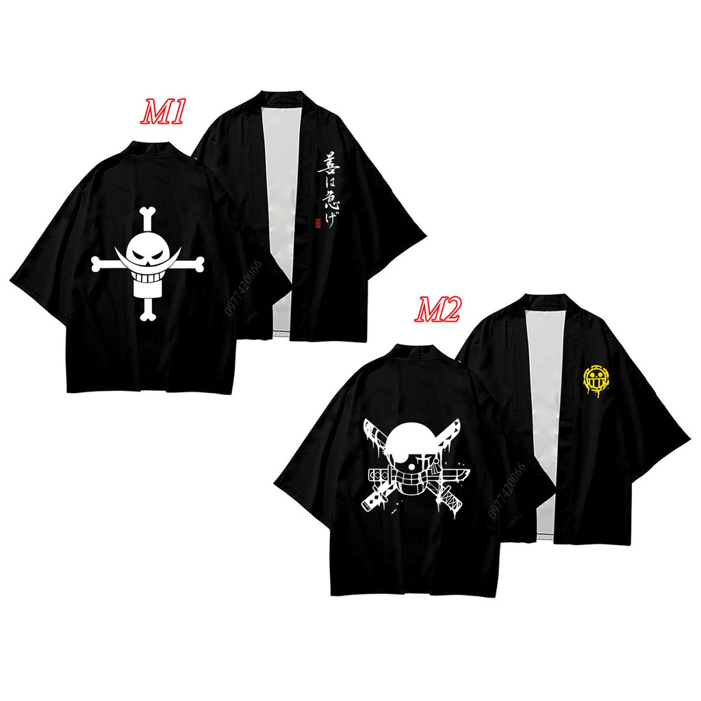 áo khoác Luffy Trong One Piece đảo hải tặc, áo khoác kimono Luffy phong cách Nhật Bản