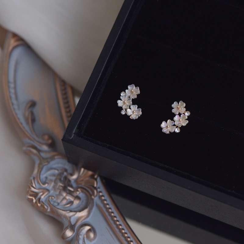 Hoa tai hoa tươi ngọt ngào hoa tai hoa tai nữ thời trang hàn quốc