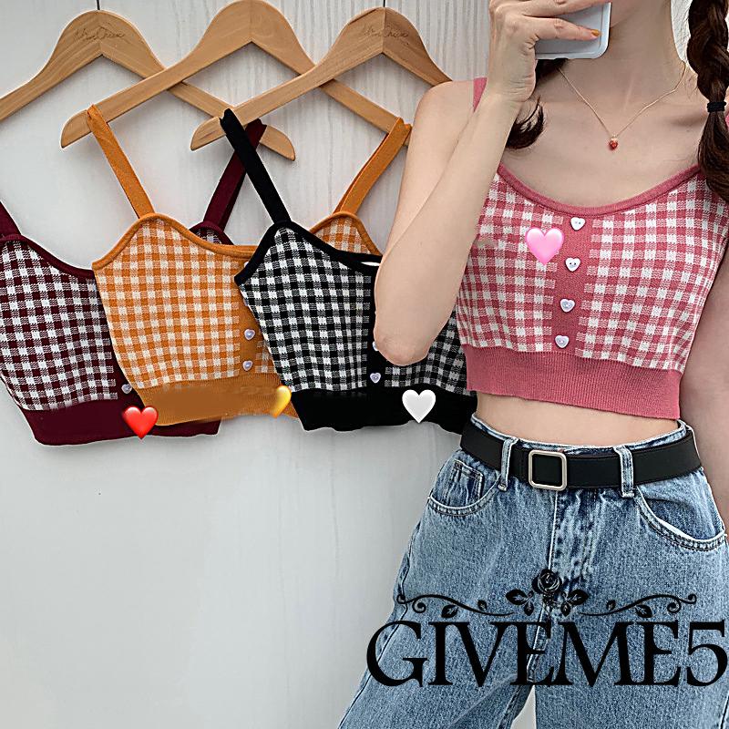 Áo croptop dệt kim cổ tròn màu sắc thời trang cho nữ