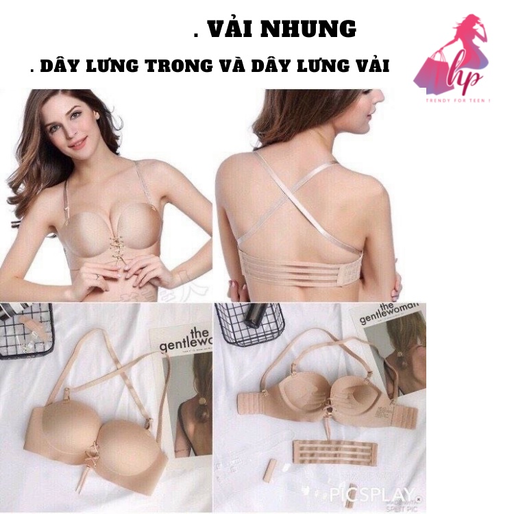 Áo ngực không dây nâng ngực chống tụt cao cấp - Áo lót mặc áo đầm hở lưng cúp ngang  màu đen đẹp hàng loại 1-bikini15