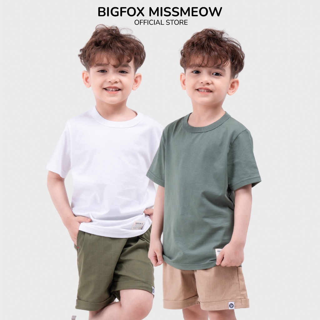 Áo bé trai BIGFOX - MISS MEOW chất cotton mềm mịn mặc mùa hè size trẻ em 3,4,5,6,7,8 tuổi online 11