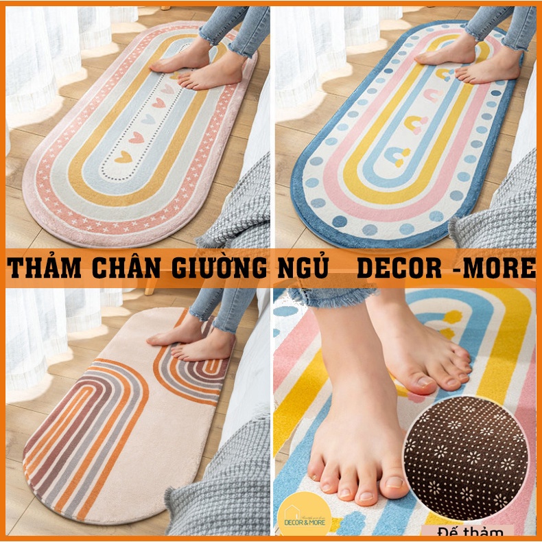 Thảm Trải Chân Giường Ngủ - Thảm Lông Cừu Lót Phòng Ngủ Size 40*120Cm