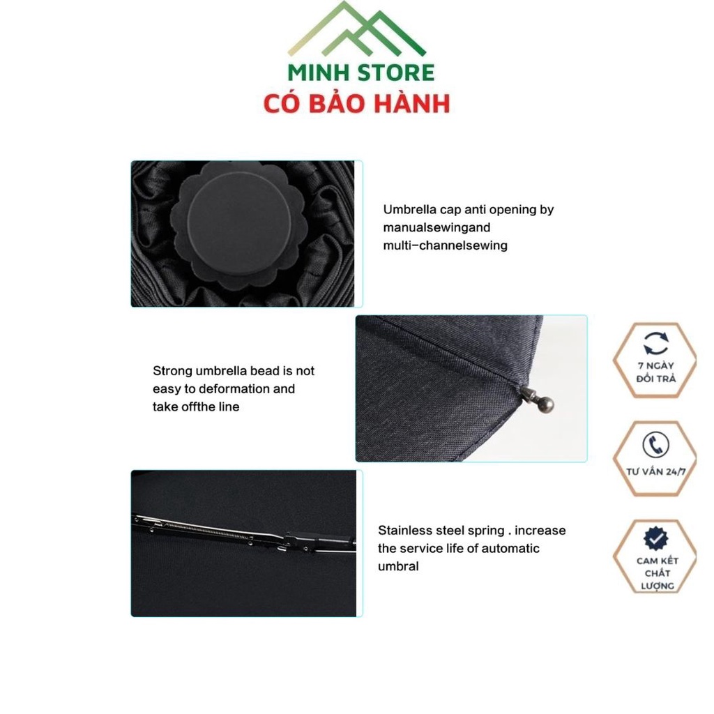 Ô Dù Tự Động Gấp Gọn Chống Tia UV Che Mưa Nắng UMBRELLA, Ô Thông Minh Đóng Mở Bằng 1 nút bấm hàng cao cấp