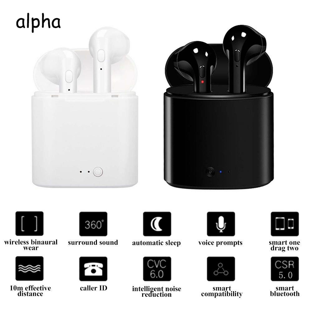 Set tai nghe thể thao không dây Bluetooth V5.0 Tws I7S cho Iphone 7 chất lượng cao | BigBuy360 - bigbuy360.vn