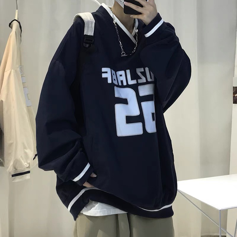 Áo sweater nỉ bông unisex in số 26 form rộng dài tay mặc cặp nam nữphù hợp phong cách hàn quốc | BigBuy360 - bigbuy360.vn