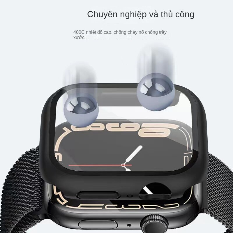 Ốp kèm kính cường lực bảo vệ đồng hồ thông minh dành cho apple watch series 8 7 6 5 4 SE iwatch  40/44mm 41/45/49mm