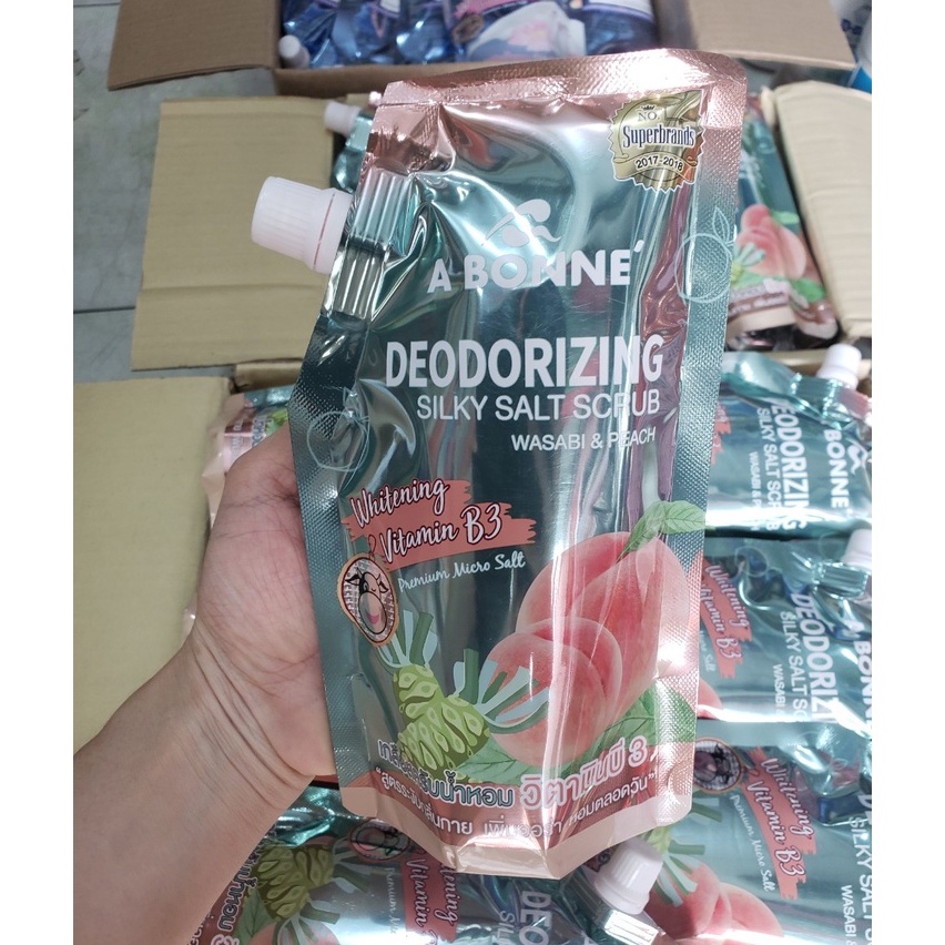 Muối Tắm A Bonne Deodorizing Hương Đào Khử Mùi Cơ Thể 350g