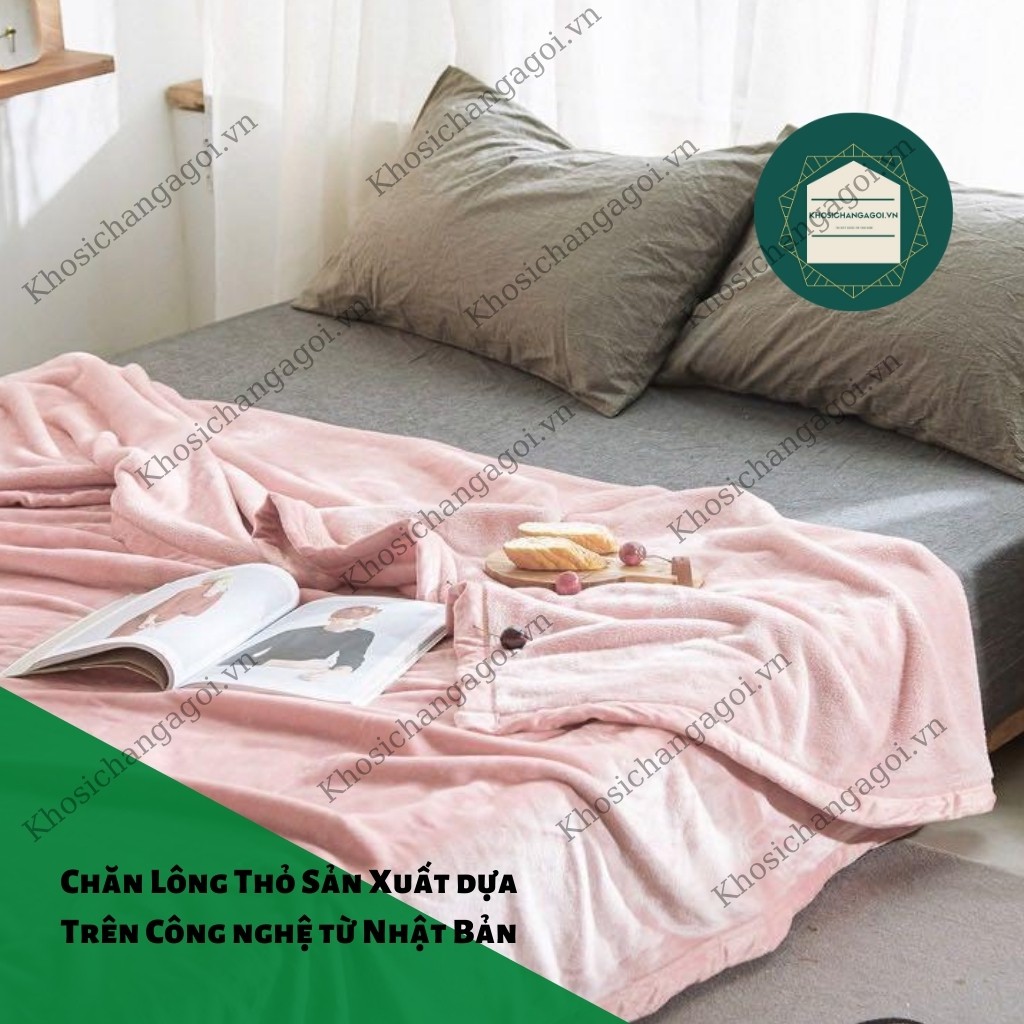 Chăn lông thỏ BLANKET dùng 4 mùa hàng Xuất Nhật cao cấp