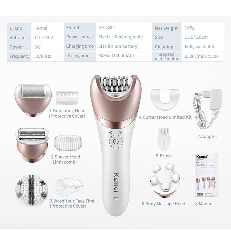 Máy nhổ lông toàn thân KEMEI 8001