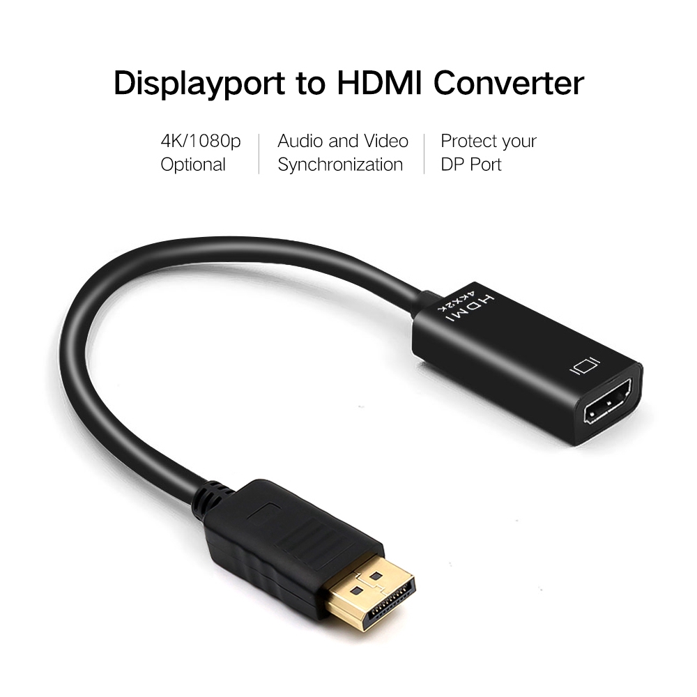 2019 COD Cable Adapter Displayport DP to HDMI 1080P PC / Laptop