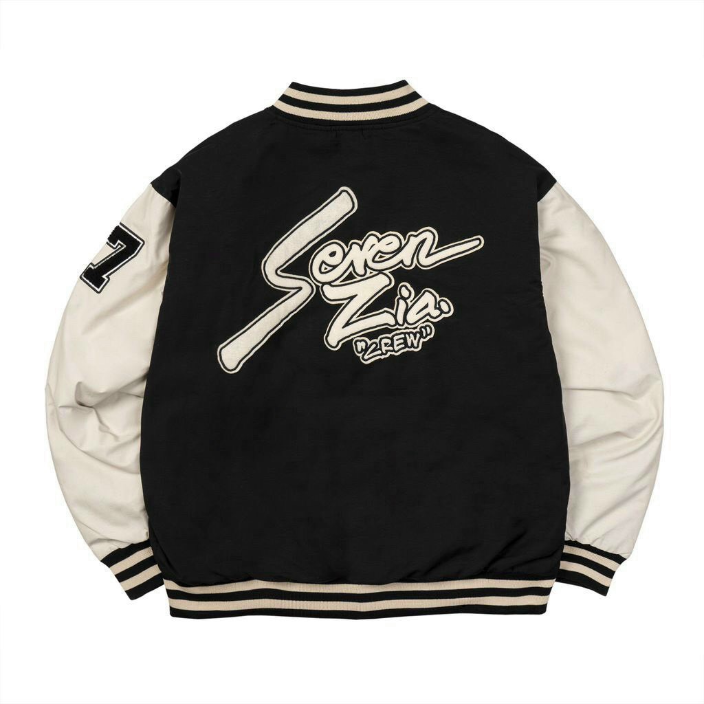 Áo Khoác Bóng Chày Kiểu Bomber Thêu Badge Chất Dù CAO CẤP