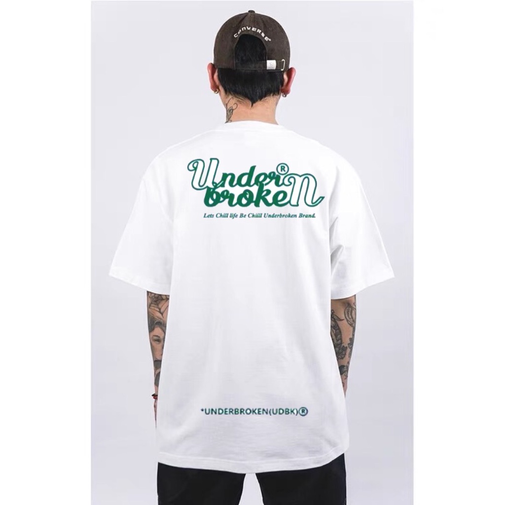 Áo Thun UNDERBROKEN Nam Nữ Unisex Form Rộng Tay Lỡ, Áo Thun Xanh Lá, AT111 trending xu hướng, Men Lì Fashion