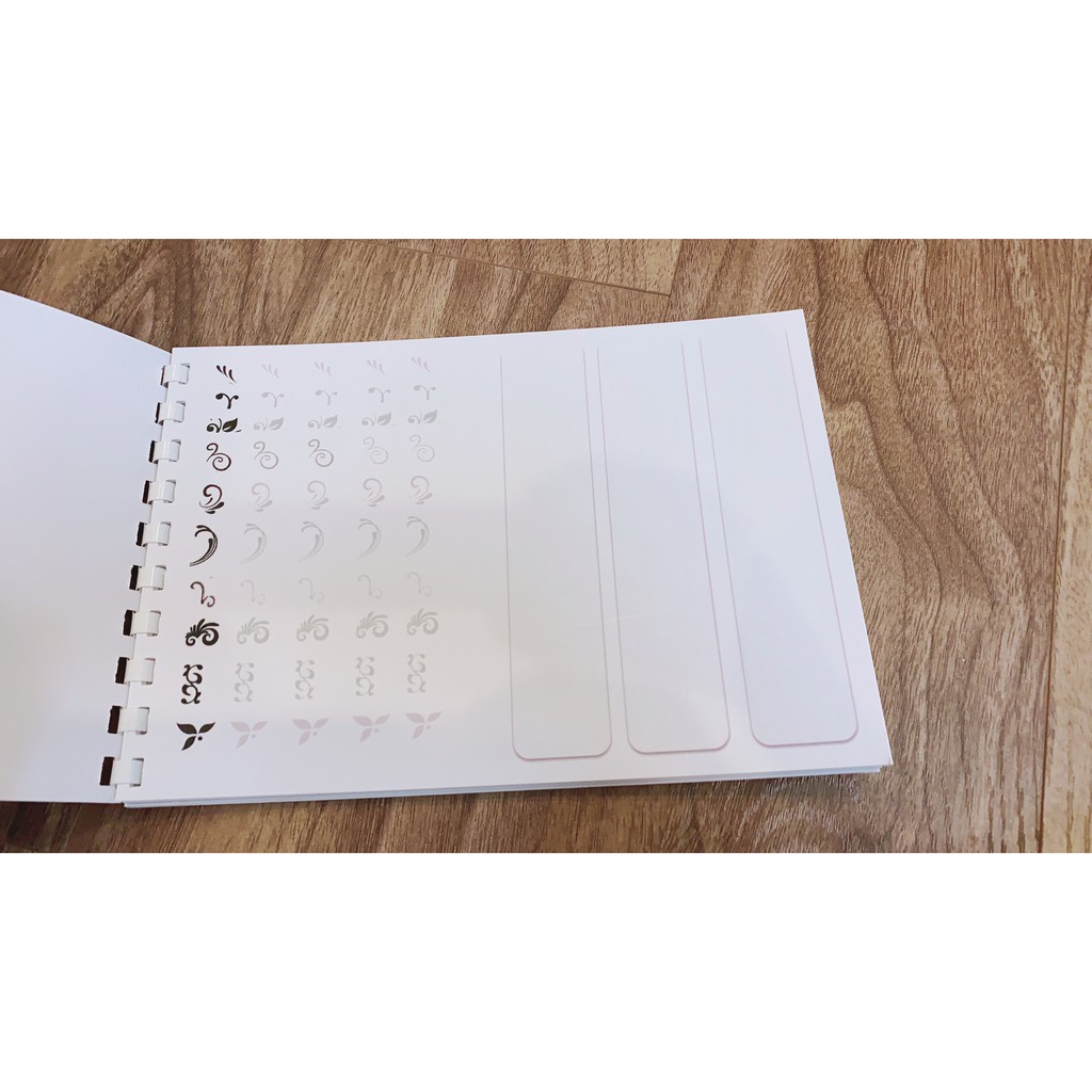 Sổ học nail - Giáo trình cọ nét tập vẽ từ cơ bản đến nâng cao