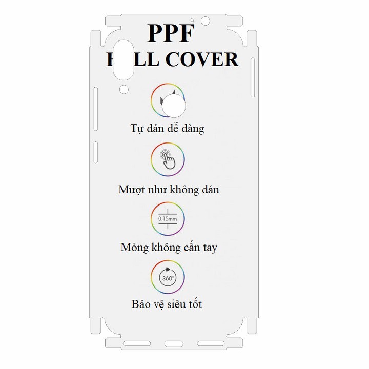 Dán dẻo PPF Redmi Note 7 mặt sau và viền