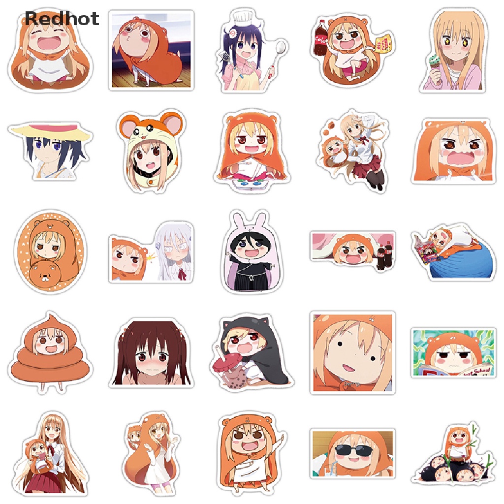 &lt; Redhot &gt; 50 Chiếc Phim Hoạt Hình Himouto! Miếng Dán Trang Trí Laptop / Xe Đạp Hình Umaru-chan Dễ Thương