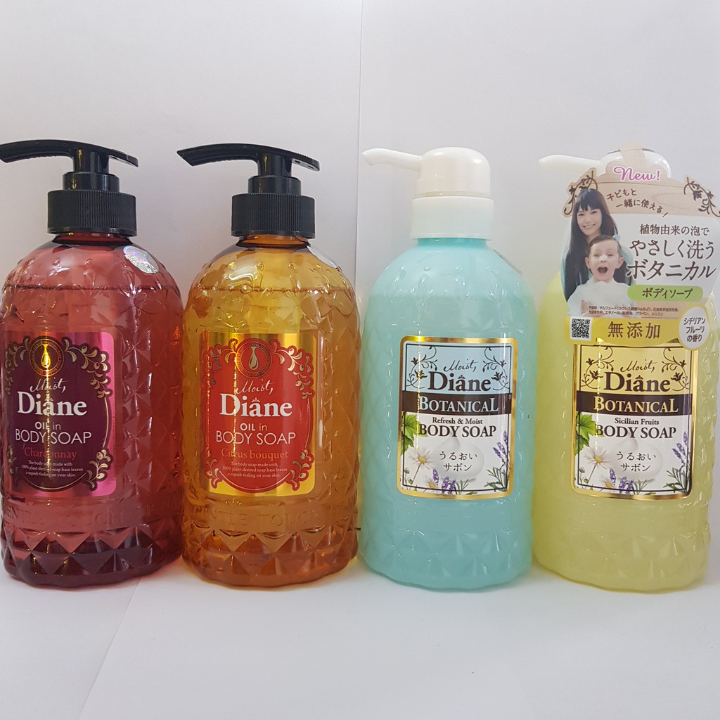 Sữa Tắm Tinh Dầu Dưỡng Ẩm và Sáng Mịn Da Hương Cam Quýt Nhật Bản MOIST DIANE 500ML