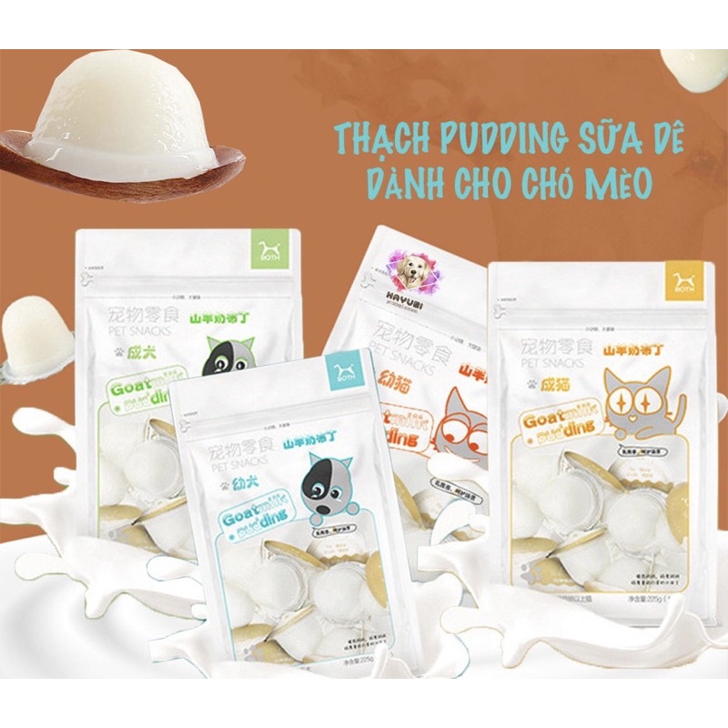 Pudding Thạch Sữa Dê Cho Chó Mèo Bổ Sung Canxi (1 viên lẻ) Xiuxiu Giang