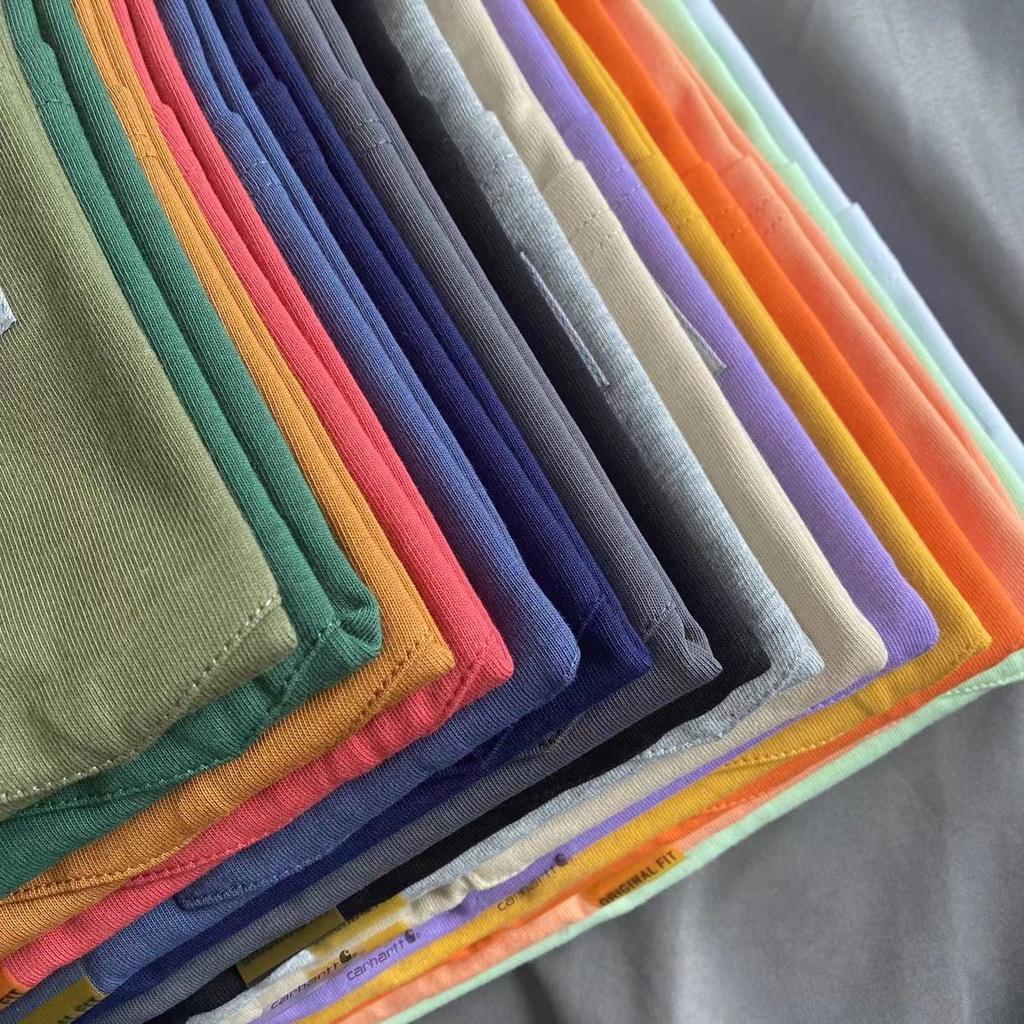 Áo Thun Cotton Trơn Tay Ngắn Có Túi carhartt K87