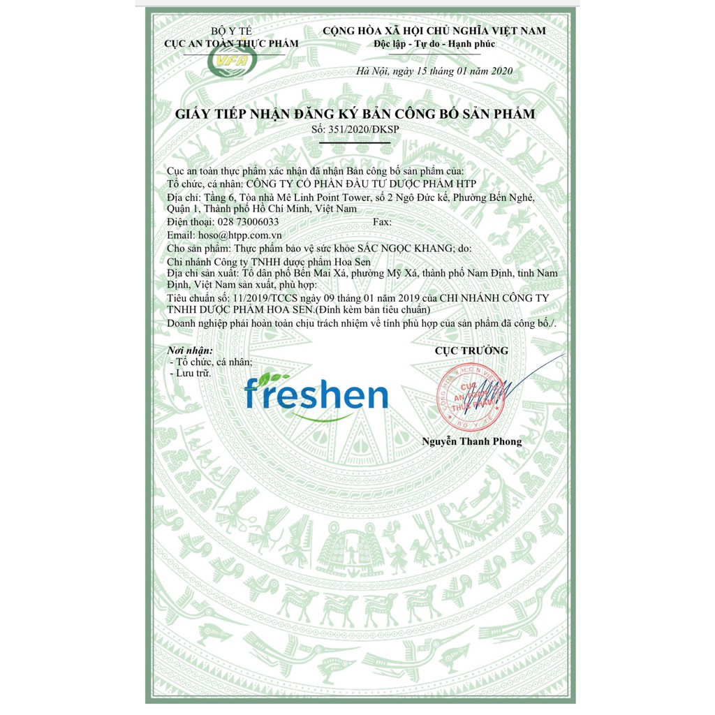 Chính Hãng Viên uống sắc ngọc khang