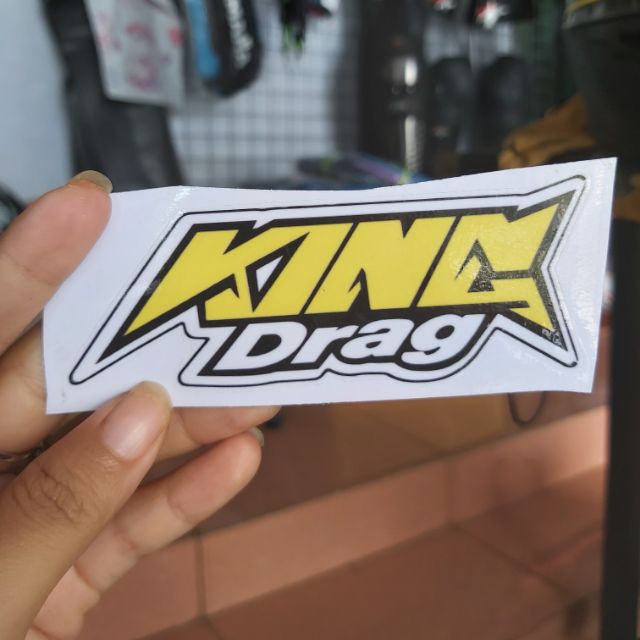 Tem Decal King Drag Màu Vàng Dán Xe Giá Rẻ #2k