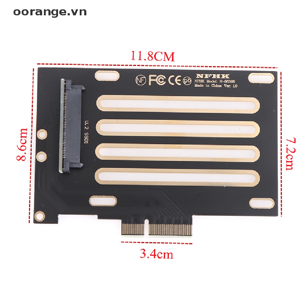 Thẻ chuyển đổi mở rộng U.2 SFF-8639 sang PCI-E X4 3.0 SFF-8639 SSD