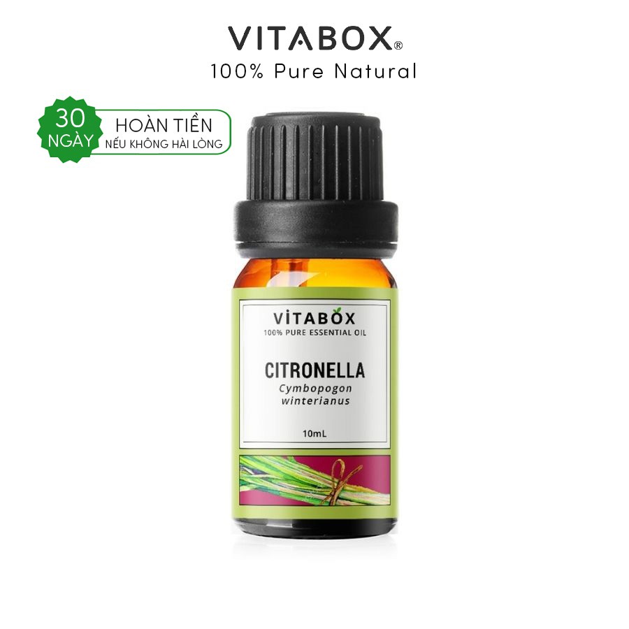 Tinh Dầu Sả Đỏ (Citronella) - 100% Thiên Nhiên Nguyên Chất - Vitabox Natural Essential Oil