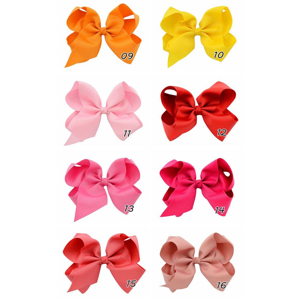 Kẹp tóc KIDSBOWS đính nơ bướm bản to phối màu trơn đơn giản xinh xắn cho bé gái