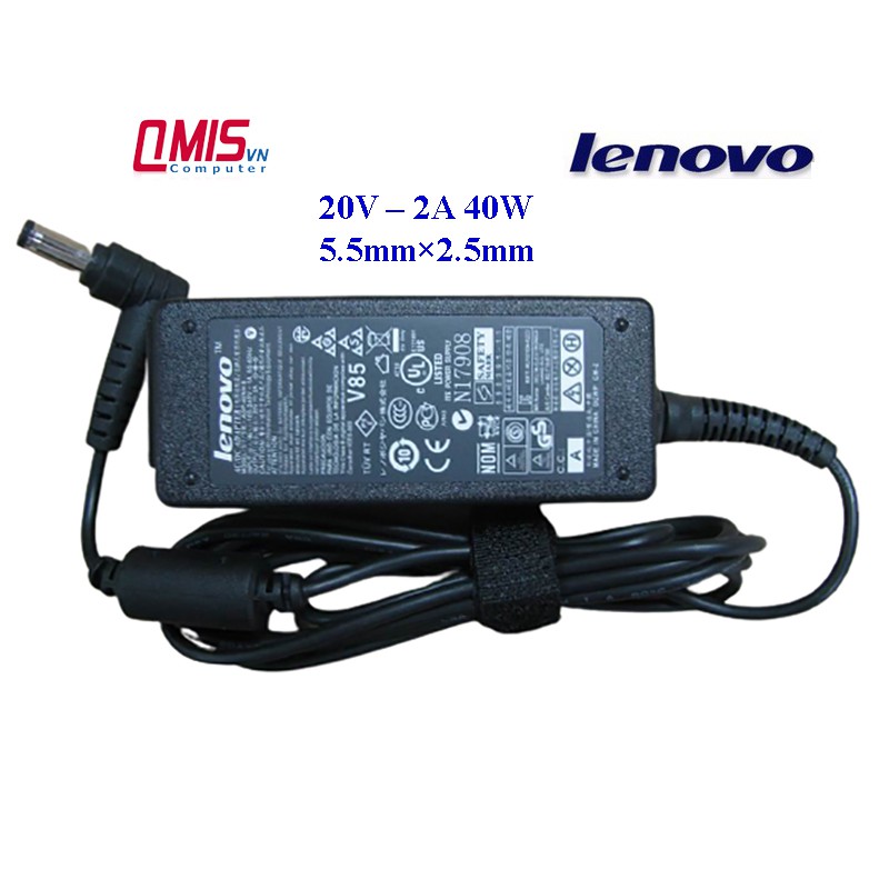 Sạc laptop Lenovo – IBM 20V-2A 40W (Mini) - 5.5mm×2.5mm - laptop Lenovo Ideapad S10, S9, S12, U150