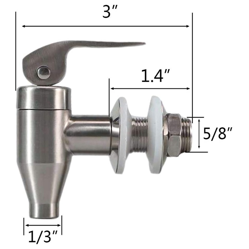 Bộ 2 Vòi Rót Nước Bằng Thép Không Gỉ Bền Bỉ Thay Thế