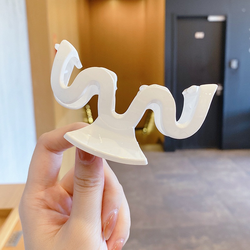 Kẹp Tóc Cỡ Lớn Màu Trắng Thời Trang Hàn Quốc Cho Nữ