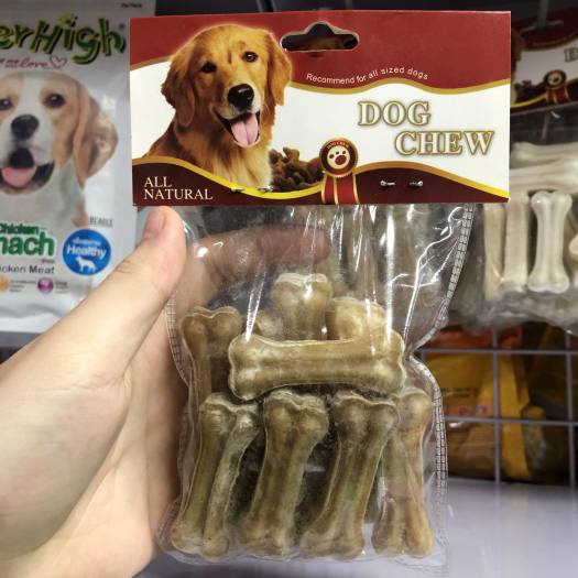 Xương da bò cho chó gặm