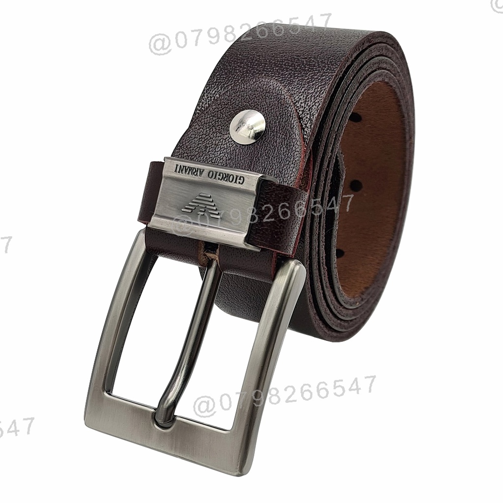 Thắt lưng nam da bò cao cấp DHM-276 | Khoá kim mặt vuông đen nhám mạnh mẽ | Bảo hành 12 tháng