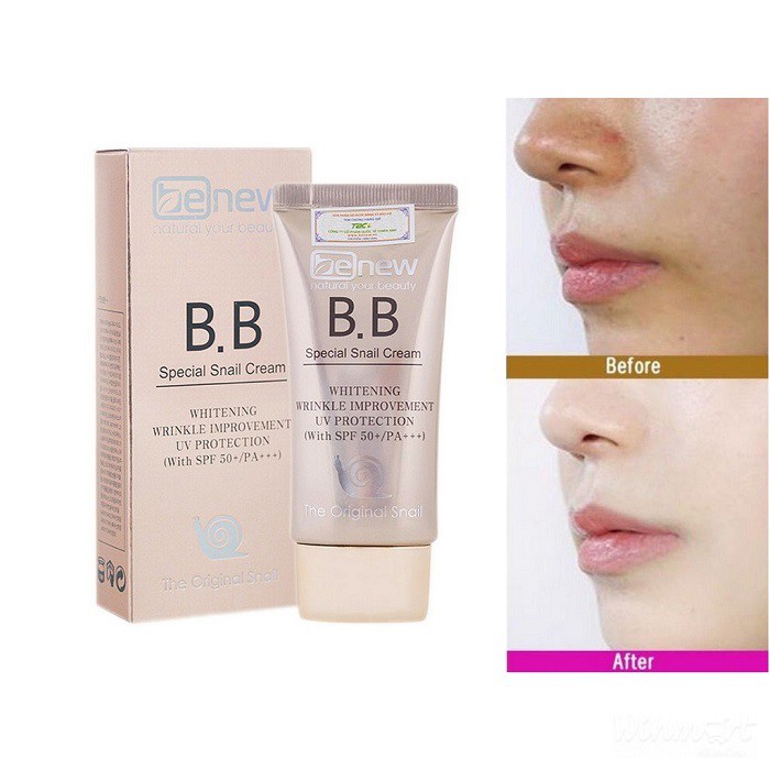 Kem Nền Dưỡng Da BENEW Perfect Cover Snail BB Cream (50ml)