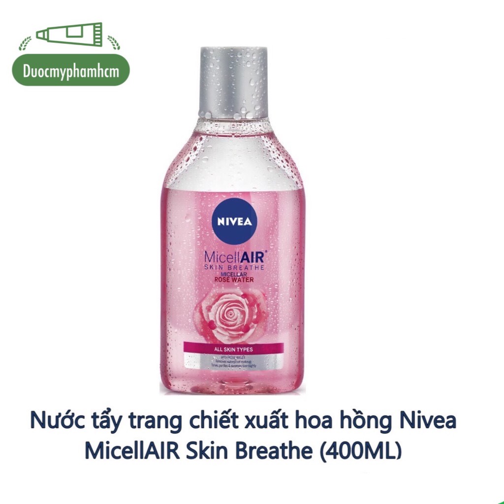 Nước tẩy trang chiết xuất hoa hồng Nivea MicellAIR Skin Breathe (400ML)