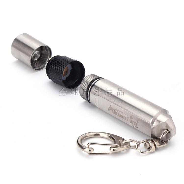 Móc khóa đèn pin Mini S107 3 chế độ chống nước bằng thép không gỉ | BigBuy360 - bigbuy360.vn